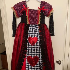 Queen of Hearts Costume/Play Dress & Tiara